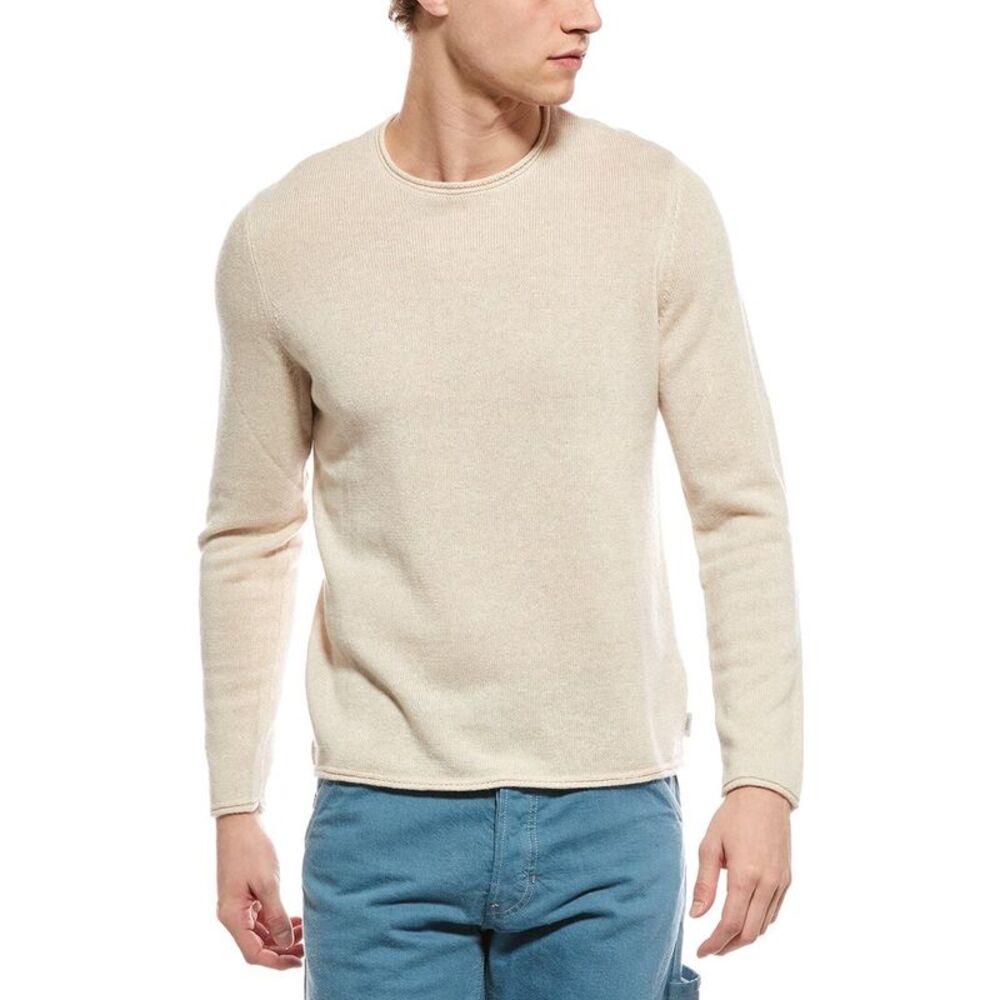 Onia Mens  Linen & Cashmere-Blend Roll Neck Sweater, Brown
